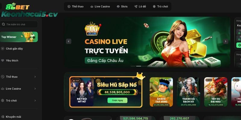 86BET là tên của thương hiệu nhà cái trực tuyến có tiếng hiện nay tại khu vực Châu Á